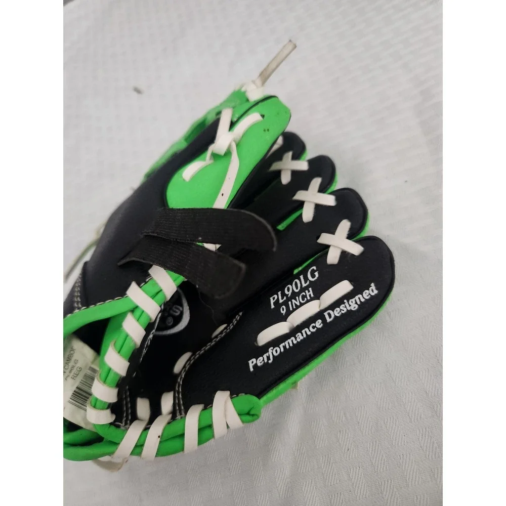 Rawlings PL90LG Players Series 9 Inch Youth Baseball Glove Neon Green Black RH